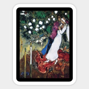 Three Candles marc chagall Sticker